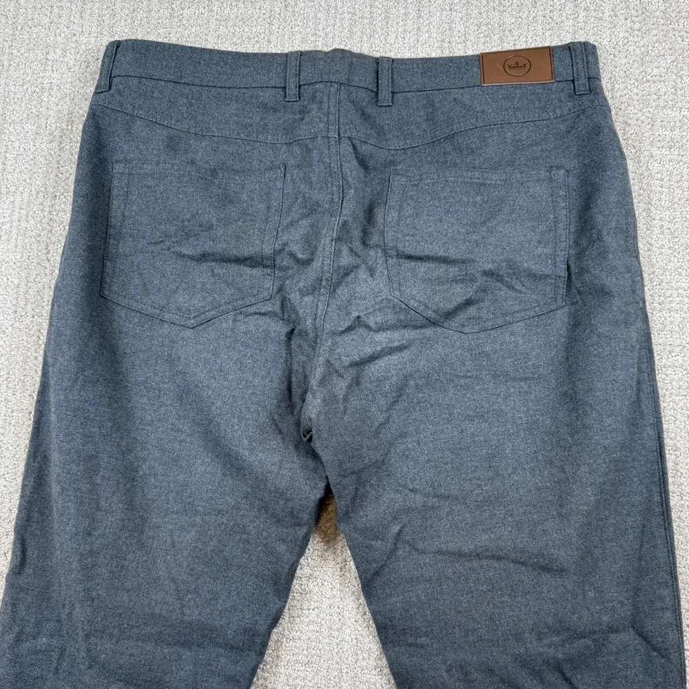 Peter Millar Mens 36x32 Gray Mountainside Flannel 5 Pocket Stretch Pants MF19B01
